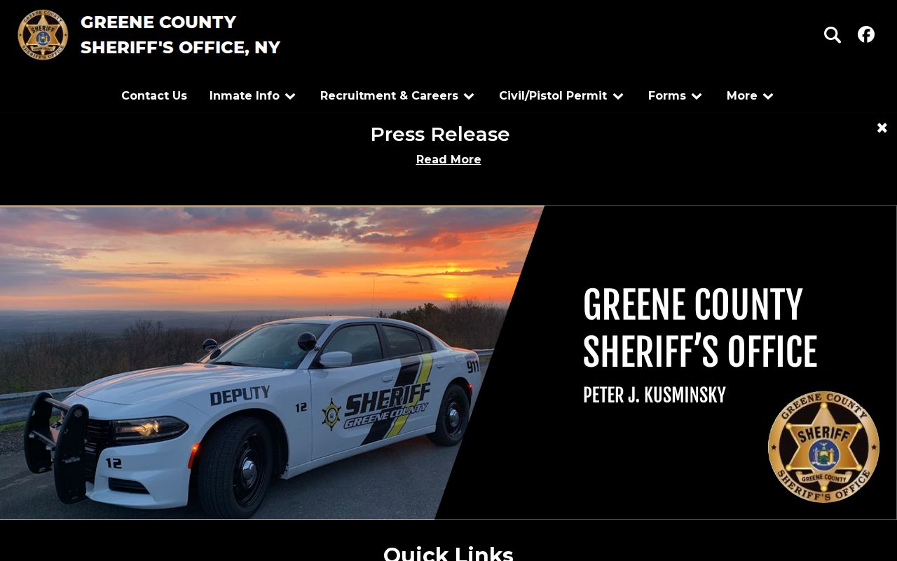 Greene County arrest history and current Sheriff records channels