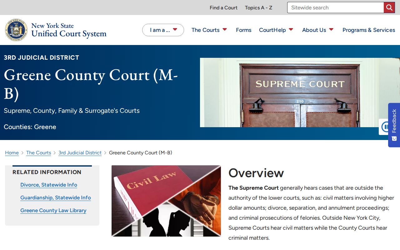 Greene County criminal court case records and Multi-Bench contacts