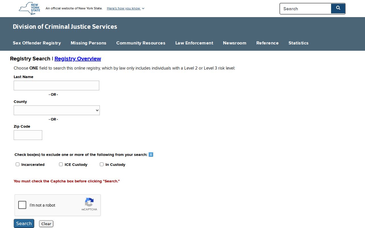 Greene County sex offender registry Level 2 and Level 3 directory search